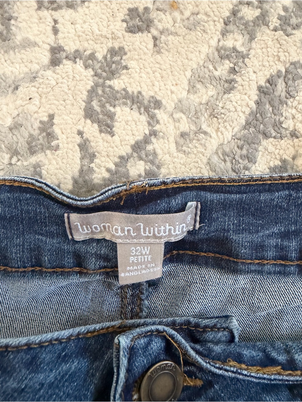 Woman Within Blue Petite Denim Jeans